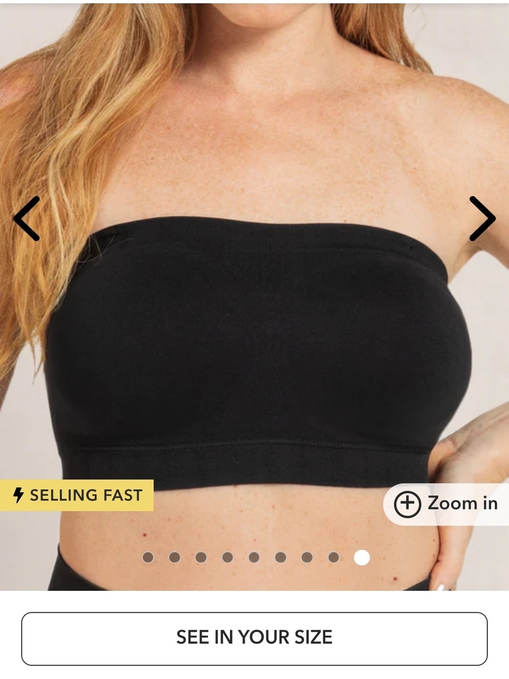 Shapermint Black Seamless Strapless Bandeau Bra